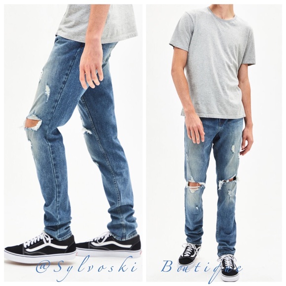 🔥 PacSun Light Ripped Stacked Skinny Jeans NWT - Picture 2 of 6